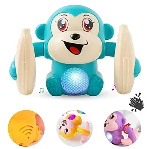 1 Wembley Dancing Monkey Musical Toy For Kids Voice Control Musical Light Sound Effects With Sensor Multicolour