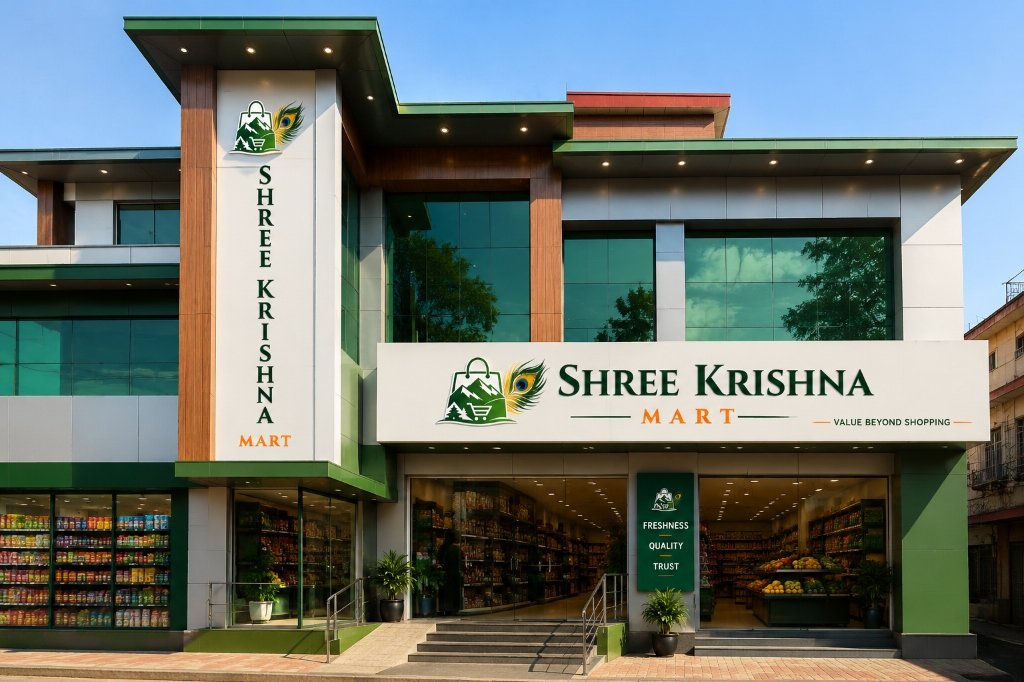 Shree Krishna Mart Supermarket Facade Dharan