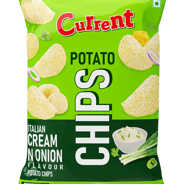 CURRENT POTATO CHIPS CREAM & ONION 45GM